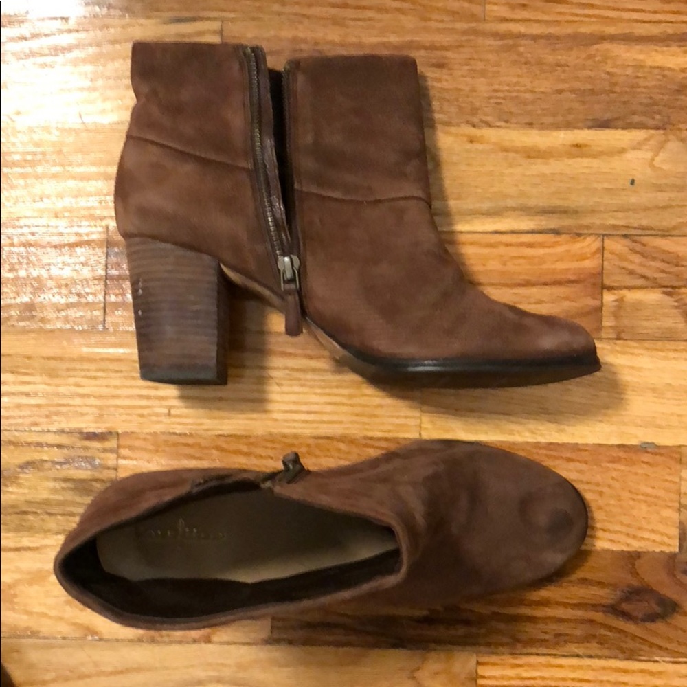 Brown suede size 9 Cole Haan booties